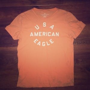 American Eagle Peach Graphic Shirt